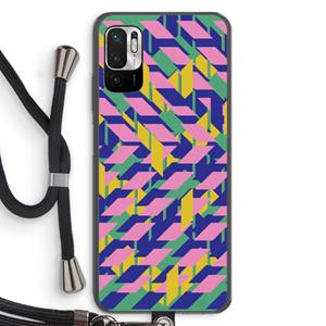 CaseCompany Skew Blush 1: Xiaomi Redmi Note 10 5G Transparant Hoesje met koord