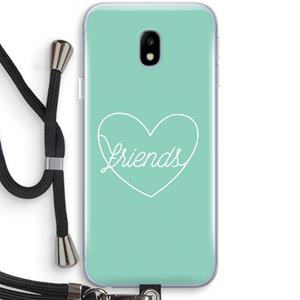 CaseCompany Friends heart pastel: Samsung Galaxy J3 (2017) Transparant Hoesje met koord
