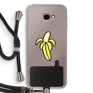 CaseCompany Banana: Samsung Galaxy J4 Plus Transparant Hoesje met koord