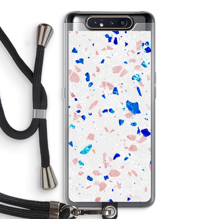 CaseCompany Terrazzo N°6: Samsung Galaxy A80 Transparant Hoesje met koord
