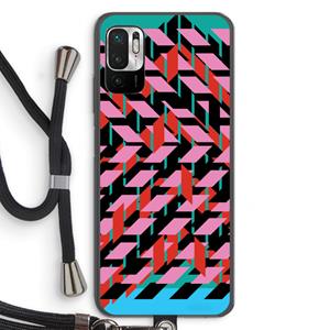 CaseCompany Skew Blush 2: Xiaomi Redmi Note 10 5G Transparant Hoesje met koord