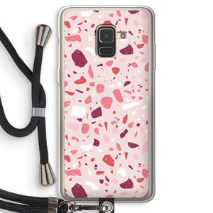 CaseCompany Terrazzo N°15: Samsung Galaxy A8 (2018) Transparant Hoesje met koord