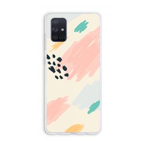 CaseCompany Sunday Chillings: Galaxy A71 Transparant Hoesje