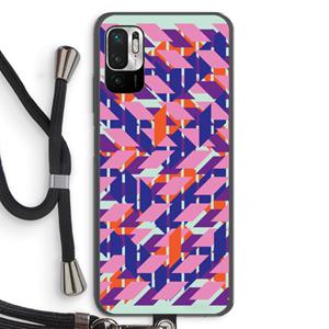 CaseCompany Skew Blush 3: Xiaomi Redmi Note 10 5G Transparant Hoesje met koord