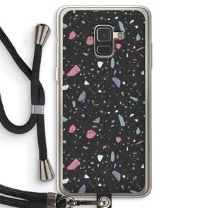 CaseCompany Terrazzo N°16: Samsung Galaxy A8 (2018) Transparant Hoesje met koord