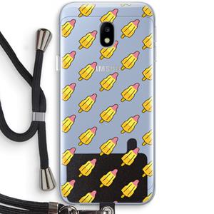 CaseCompany Waterijsjes: Samsung Galaxy J3 (2017) Transparant Hoesje met koord