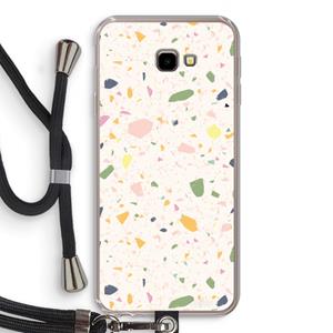 CaseCompany Terrazzo N°21: Samsung Galaxy J4 Plus Transparant Hoesje met koord
