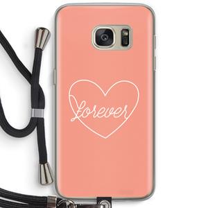 CaseCompany Forever heart: Samsung Galaxy S7 Transparant Hoesje met koord