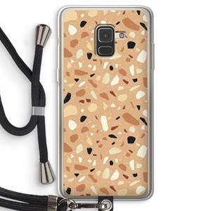 CaseCompany Terrazzo N°17: Samsung Galaxy A8 (2018) Transparant Hoesje met koord