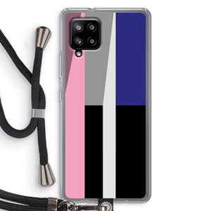 CaseCompany Gestalte 4: Samsung Galaxy A42 5G Transparant Hoesje met koord