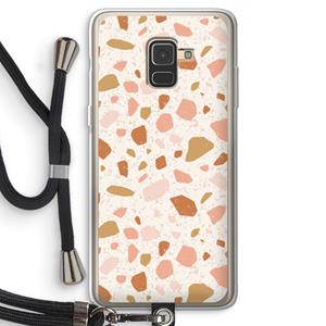 CaseCompany Terrazzo N°18: Samsung Galaxy A8 (2018) Transparant Hoesje met koord