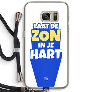 CaseCompany Laat de zon in je hart: Samsung Galaxy S7 Transparant Hoesje met koord