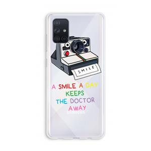 CaseCompany Smile: Galaxy A71 Transparant Hoesje