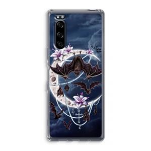 CaseCompany Vleermuizen Maan: Sony Xperia 5 Transparant Hoesje