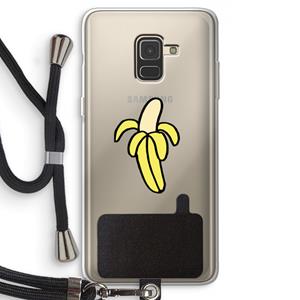 CaseCompany Banana: Samsung Galaxy A8 (2018) Transparant Hoesje met koord