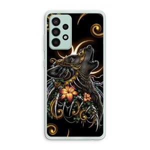 CaseCompany Huilende Wolf: Samsung Galaxy A52s 5G Transparant Hoesje