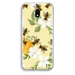 CaseCompany No flowers without bees: Samsung Galaxy J3 (2017) Transparant Hoesje