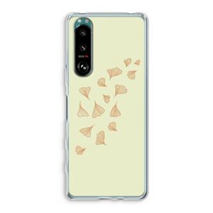 CaseCompany Falling Leaves: Sony Xperia 5 III Transparant Hoesje
