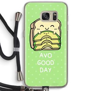 CaseCompany Avo Good Day: Samsung Galaxy S7 Transparant Hoesje met koord