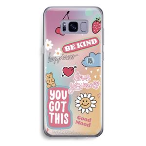 CaseCompany Positivity: Samsung Galaxy S8 Plus Transparant Hoesje