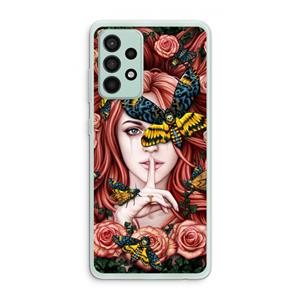 CaseCompany Lady Moth: Samsung Galaxy A52s 5G Transparant Hoesje