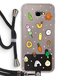 CaseCompany Happy bento friends: Samsung Galaxy J4 Plus Transparant Hoesje met koord