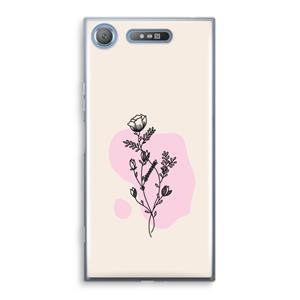 CaseCompany Roses are red: Sony Xperia XZ1 Transparant Hoesje