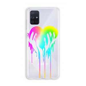 CaseCompany Hold My Heart: Galaxy A71 Transparant Hoesje