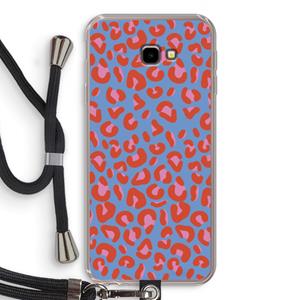 CaseCompany Leopard blue: Samsung Galaxy J4 Plus Transparant Hoesje met koord