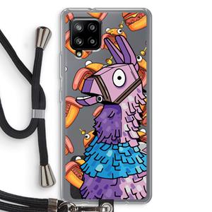 CaseCompany Loot Burger: Samsung Galaxy A42 5G Transparant Hoesje met koord
