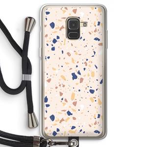 CaseCompany Terrazzo N°23: Samsung Galaxy A8 (2018) Transparant Hoesje met koord