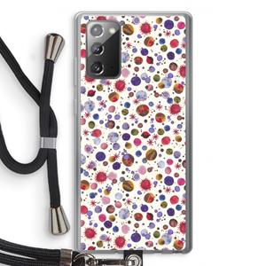 CaseCompany Planets Space: Samsung Galaxy Note 20 / Note 20 5G Transparant Hoesje met koord
