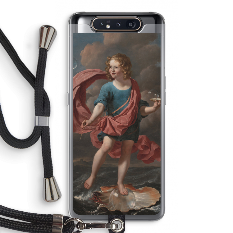 CaseCompany Soap Bubbles: Samsung Galaxy A80 Transparant Hoesje met koord