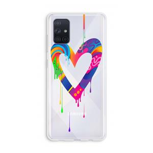 CaseCompany Melts My Heart: Galaxy A71 Transparant Hoesje