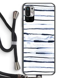 CaseCompany Ink Stripes: Xiaomi Redmi Note 10 5G Transparant Hoesje met koord