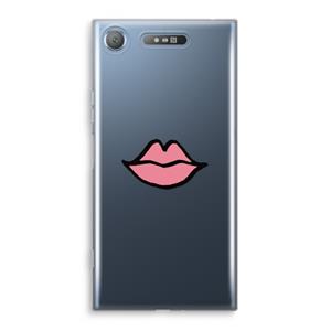 CaseCompany Kusje: Sony Xperia XZ1 Transparant Hoesje