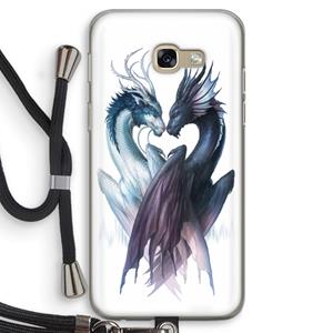 CaseCompany Yin Yang Dragons: Samsung Galaxy A5 (2017) Transparant Hoesje met koord
