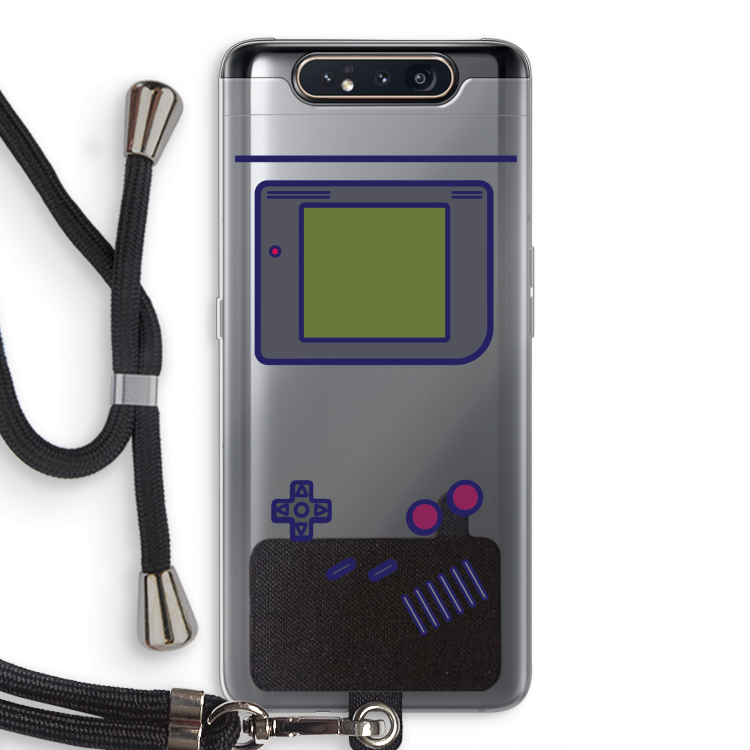 CaseCompany Game On: Samsung Galaxy A80 Transparant Hoesje met koord