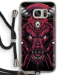 CaseCompany Hell Hound and Serpents: Samsung Galaxy S7 Transparant Hoesje met koord