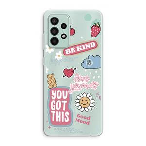 CaseCompany Positivity: Samsung Galaxy A52s 5G Transparant Hoesje