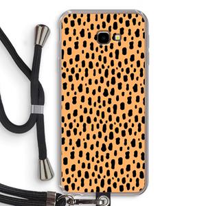 CaseCompany Panter: Samsung Galaxy J4 Plus Transparant Hoesje met koord