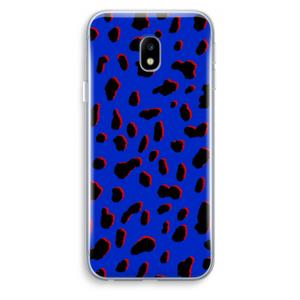 CaseCompany Blue Leopard: Samsung Galaxy J3 (2017) Transparant Hoesje