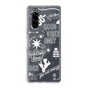 CaseCompany Good vibes: Sony Xperia 5 Transparant Hoesje