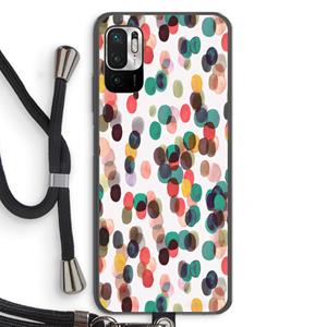 CaseCompany Tropical Dots: Xiaomi Redmi Note 10 5G Transparant Hoesje met koord