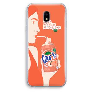 CaseCompany Peach please!: Samsung Galaxy J3 (2017) Transparant Hoesje