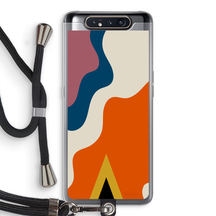 CaseCompany Noor A: Samsung Galaxy A80 Transparant Hoesje met koord