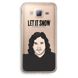 CaseCompany Let It Snow: Samsung Galaxy J3 (2016) Transparant Hoesje