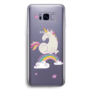 CaseCompany Regenboog eenhoorn: Samsung Galaxy S8 Plus Transparant Hoesje