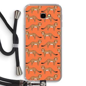CaseCompany Cheetah: Samsung Galaxy J4 Plus Transparant Hoesje met koord