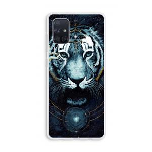 CaseCompany Darkness Tiger: Galaxy A71 Transparant Hoesje